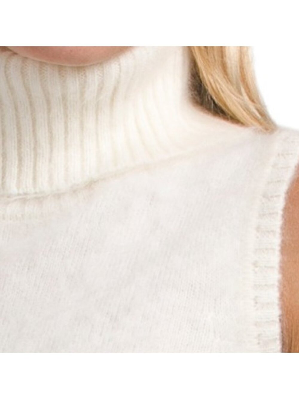 ELIE TAHARI Cashmere Sleeveless Turtleneck Sweater - Picture 3 of 3